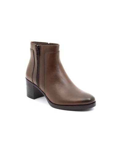 light brown leather women's ankle boots W-NEUMAGE-CUERO