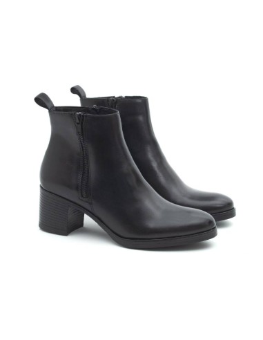 black leather women's ankle boots W-NIELMEN-NEGRO