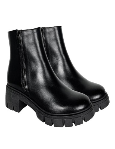 bottines pour femmes en cuir noir W-NOZUMEN-NEGRO