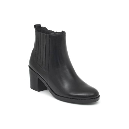 bottines pour femmes en cuir noir W-PELSIC-NEGRO