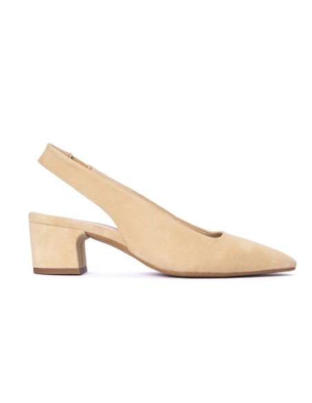 Zapato de Vestir de piel con hebilla color beige W-SASO-ARENA