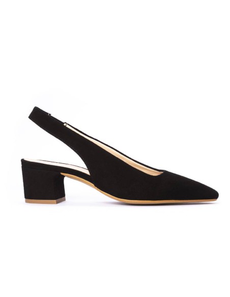 chaussures élégantes pour femmes en cuir noir W-SASO-NEGRO