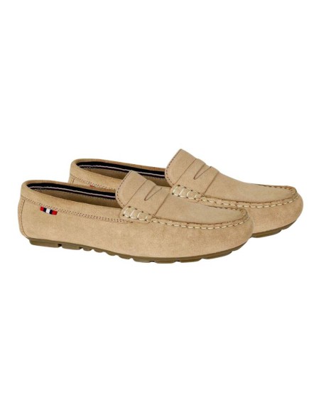 beige suede women's mocassins W-SELYMEN-BEIGE