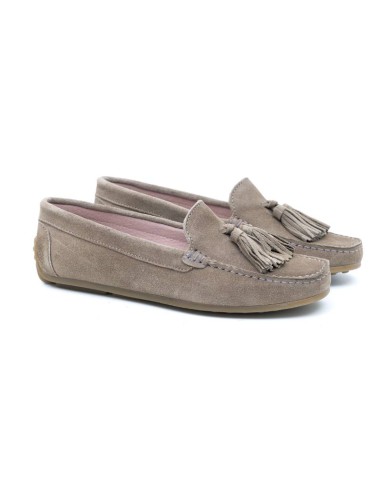 beige suede women's mocassins W-SUNMAGE-CORDA