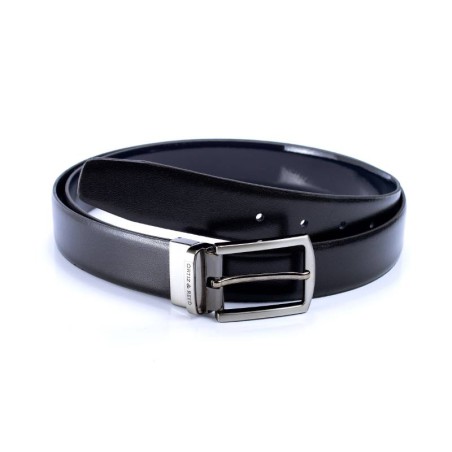 Ceinture cuir réversible noir B-FLOREV-MARINO-NEGRO