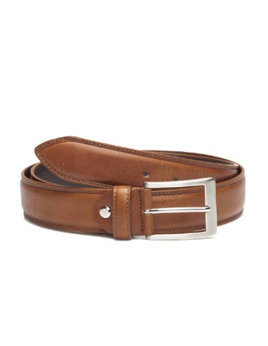 brown leather belt B-GETAL-COGNAC