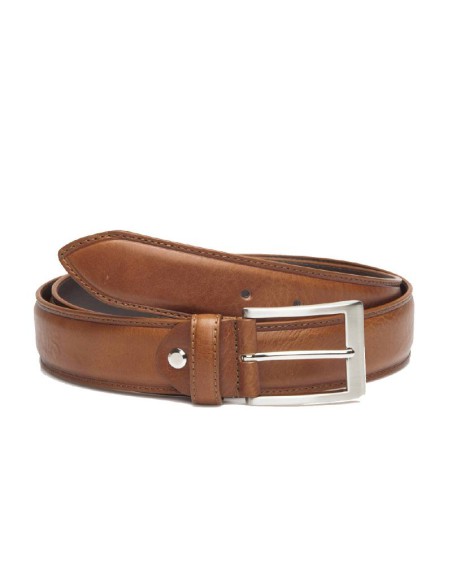 brown leather belt B-GETAL-COGNAC