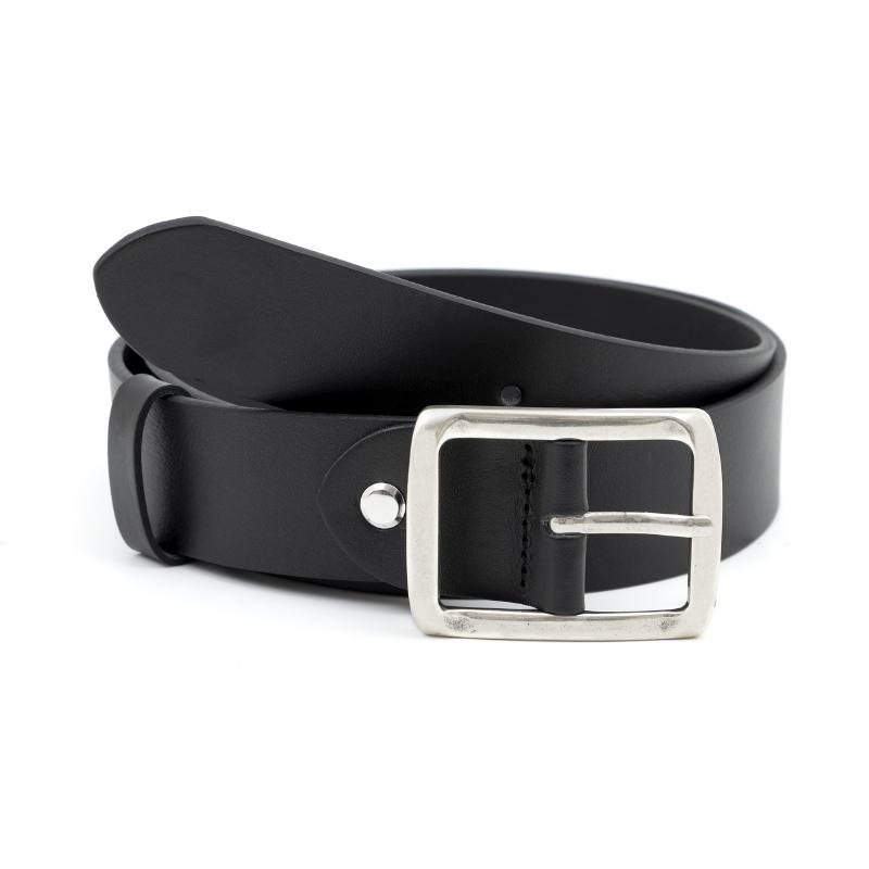 black leather belt B-LANDON-BLACK