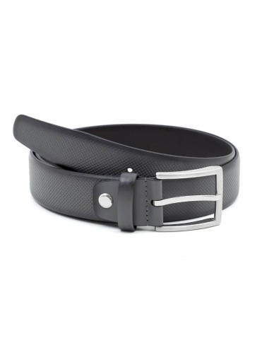 Ceinture en cuir gris B-LOMAN-GREY