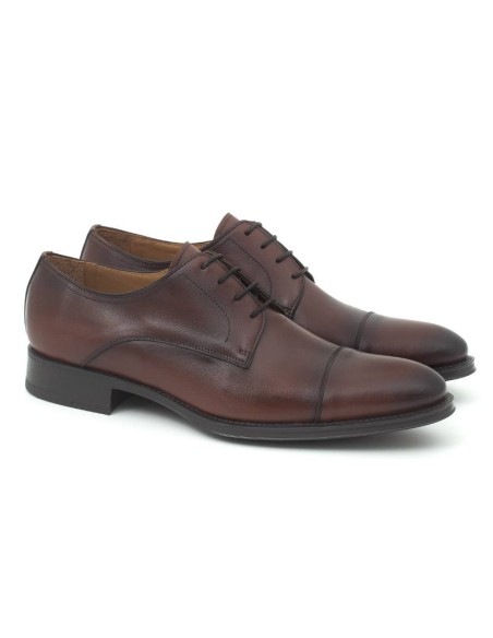 brown leather derby shoes BOBILAN-COGNAC