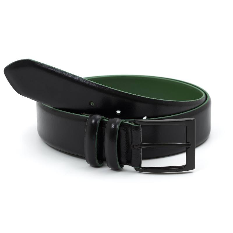 black leather belt B-PARAMANAV-NEGRO