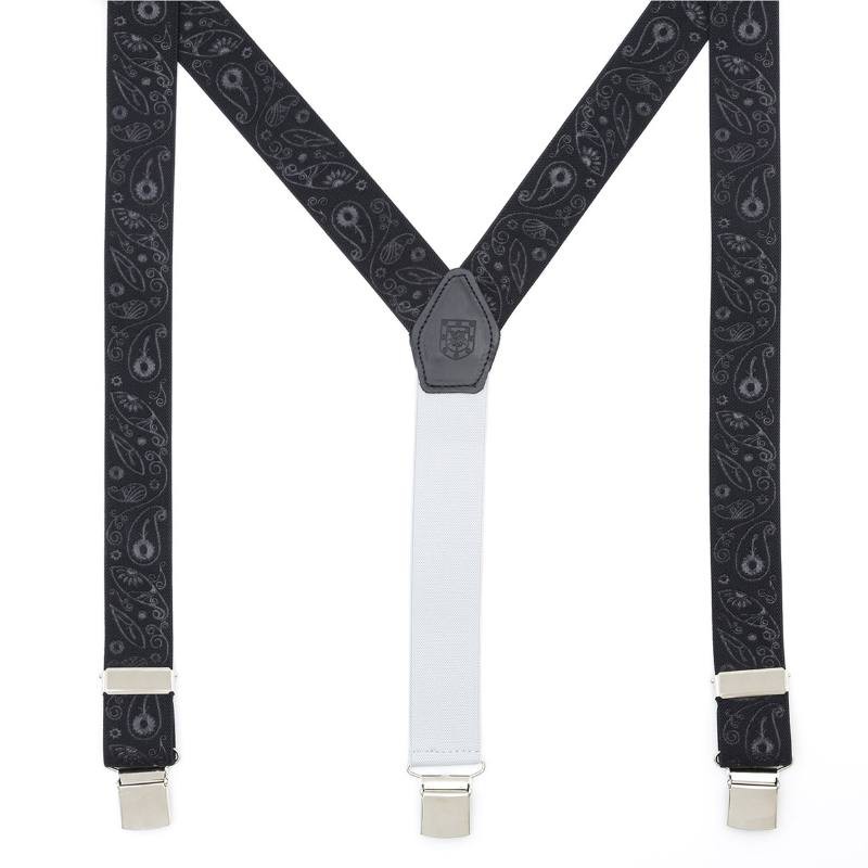 black elastic braces BR-GROOM-BLACK