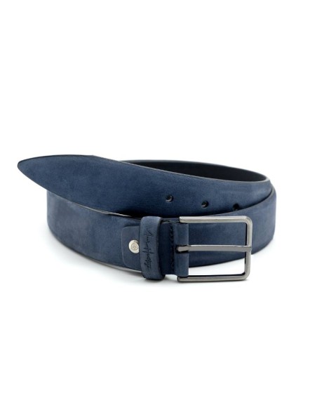 blue suede belt B-SAUL-AZUL