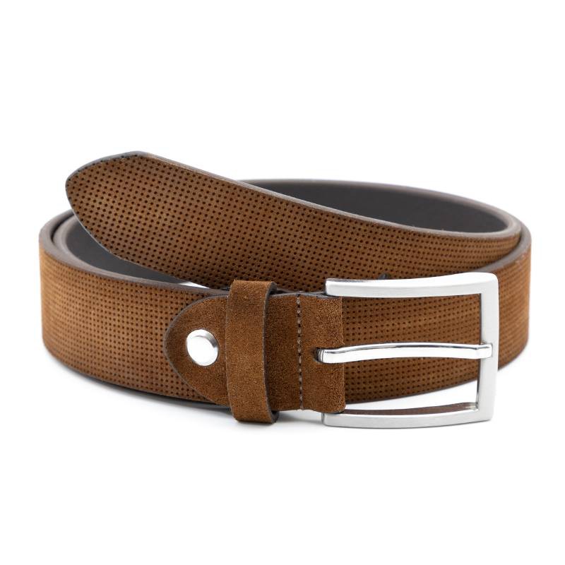 light brown suede belt B-SORT-CUERO