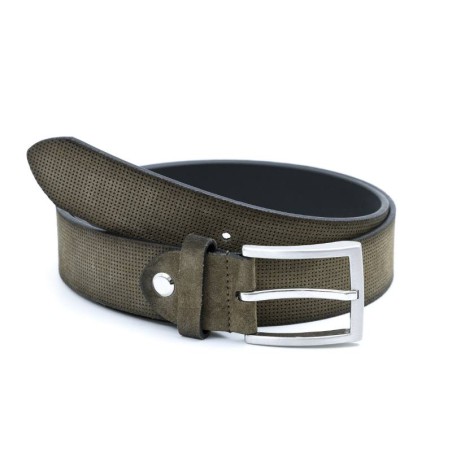 green suede belt B-SORTMEN-OLIVE