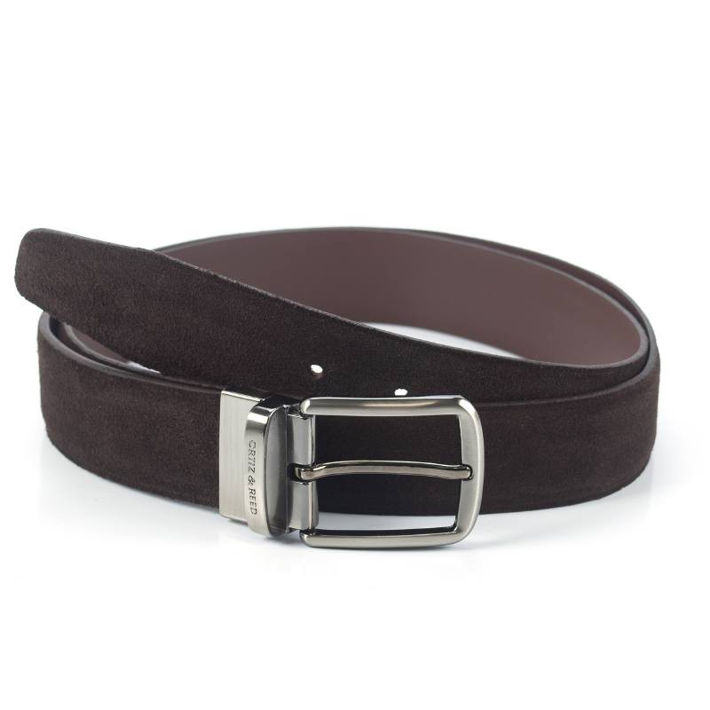 brown suede belt B-STRUFFEL-MARRON