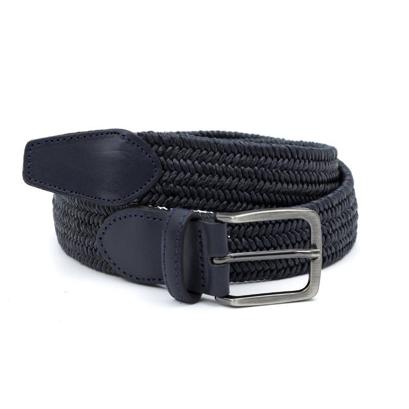 Ceinture en cuir bleu B-TRAFIMAN-MARINO