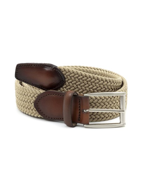 beige braided belt B-TRENMOR-BEIGE