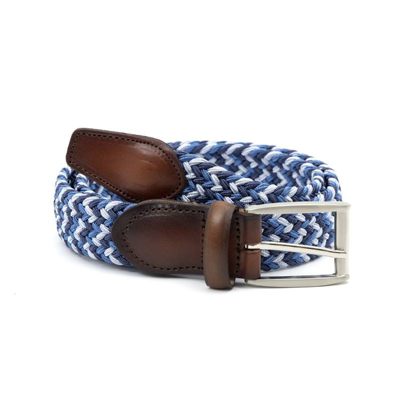 blue braided belt B-TRENTMAN-BLUE