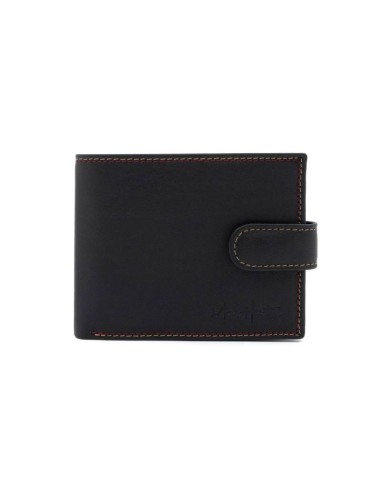 black leather wallet AC-SENA-425-NEGRO