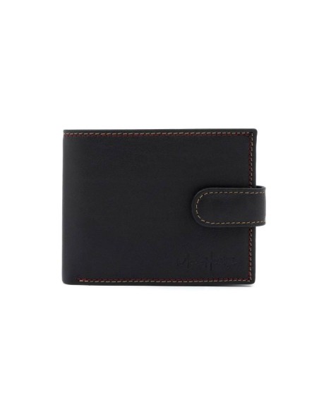 black leather wallet AC-SENA-425-NEGRO