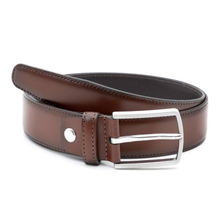 brown leather belt B-VALIN-CASTAGNA