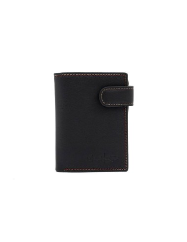 black leather wallet AC-SENA-565-NEGRO