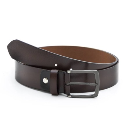 brown leather belt B-VEKAN-MARRON