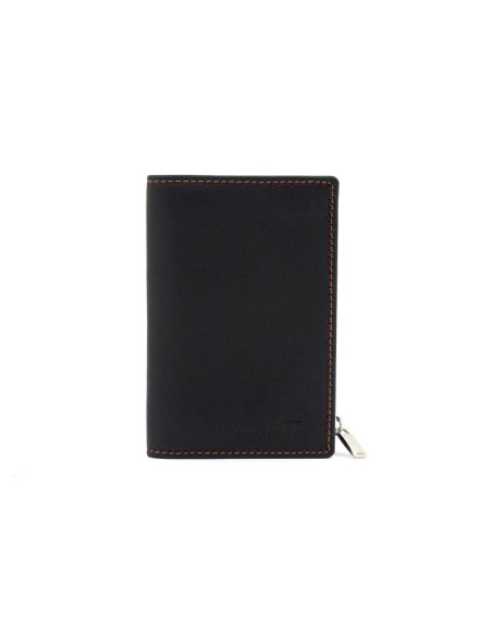 black leather wallet AC-SENA-803-NEGRO