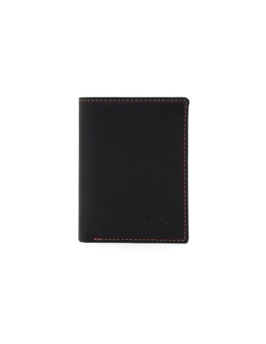 black leather wallet AC-SENA-864-NEGRO