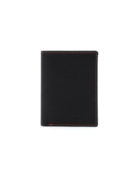 black leather wallet AC-SENA-864-NEGRO