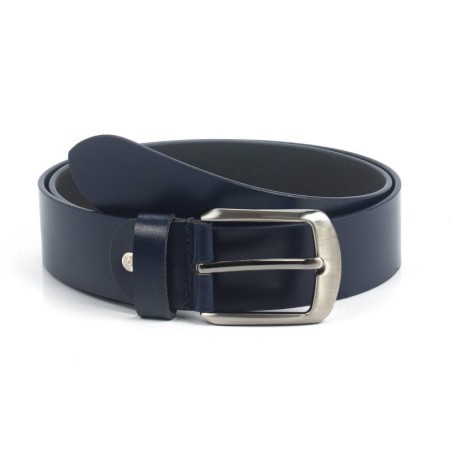 Ceinture en cuir bleu B-VOLTMEN-NAVY