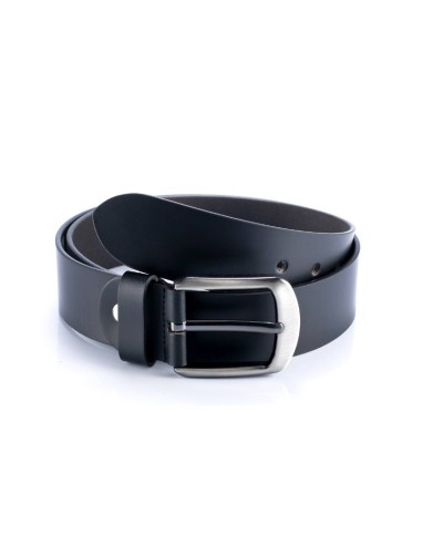 black leather belt B-VOLTMEN-NEGRO