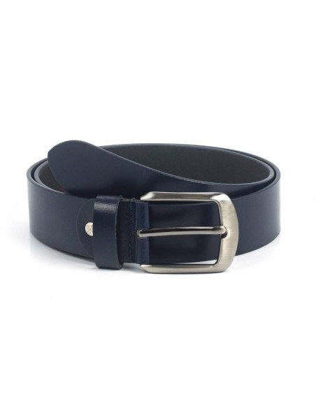 Ceinture en cuir bleu B-VONOR-NAVY