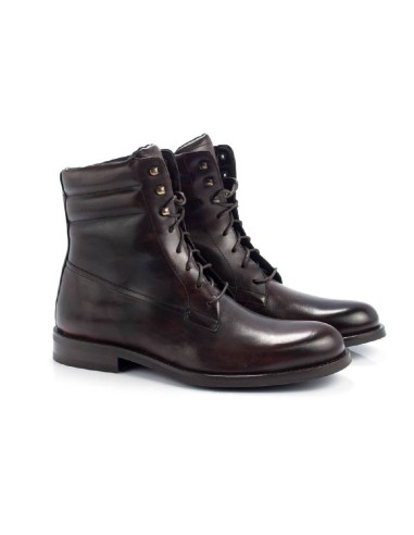 Bottine en cuir marron CALERMAN-MARRON