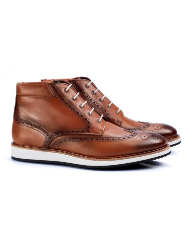 light brown leather boots CETRO-CAOBA