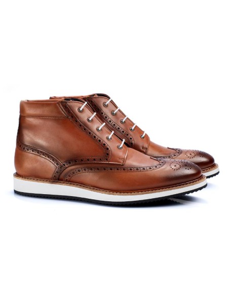 light brown leather boots CETRO-CAOBA