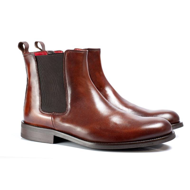 bottines chelsea en cuir cuir CHECRA-COGNAC