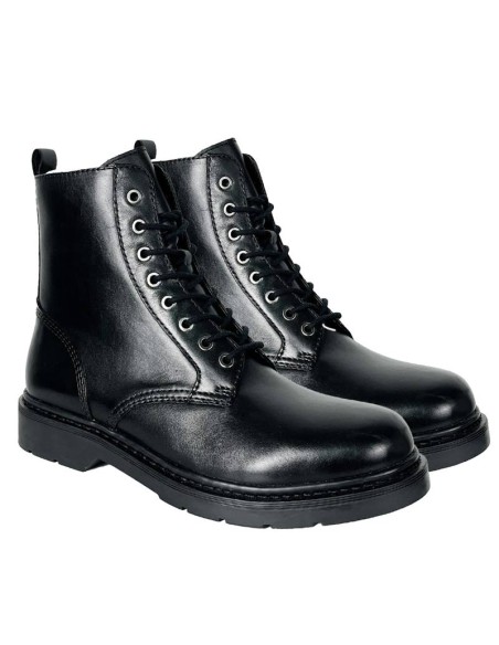 black leather boots CIPMEN-BLACK