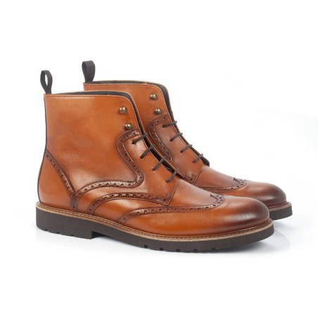 light brown leather boots CONCAN-CUERO