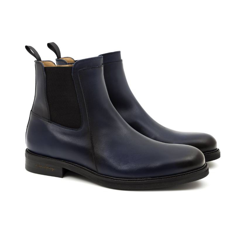 blue leather boots ANBOOT-MARINO