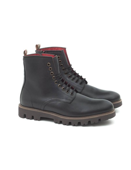 black leather boots CR-22033-NEGRO