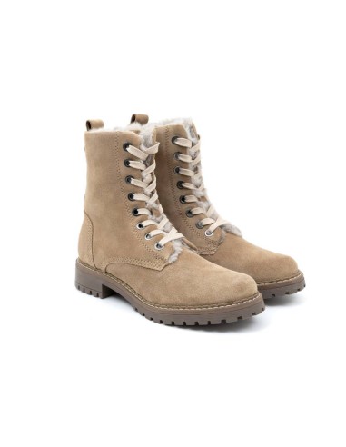 bottines pour femmes suède beige W-SUMEN-CAMEL