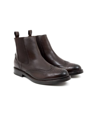 bottines chelsea en cuir marron POTAFMEN-TESTA