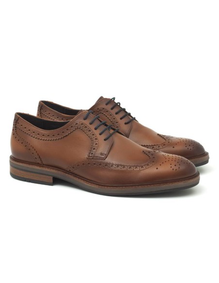 light brown leather derby shoes BOXMANE-CUERO