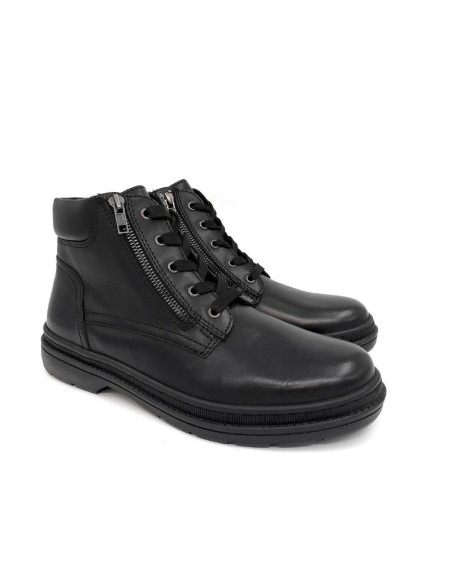 black leather boots CR-24718-NEGRO