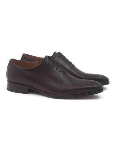 brown leather oxford shoes CR-22244-MARRON