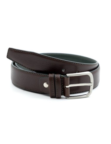 Ceinture en cuir marron B-VASMEN-MARRON