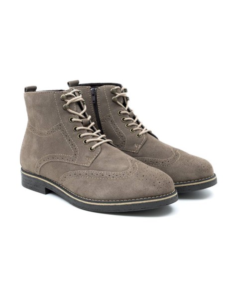 Grey suede boot