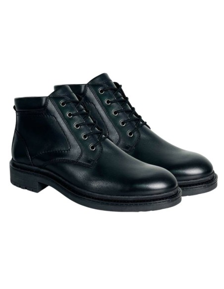 black leather boots PLOMENN-BLACK